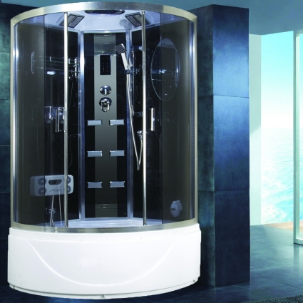 Душевая кабина Niagara NG-917-01N тонированное стекло четверть круга, поддон глубокий