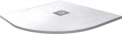Поддон для душа RGW Stone Tray ST/R-0100W 100х100 с сифоном, четверть круга, низкий