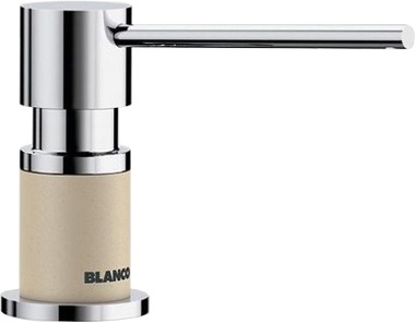 Дозатор Blanco Lato 525813 шампань бежевый / хром, встраиваемый