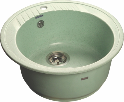 Мойка кухонная GranFest Rondo GF-R520 салатовый круглая, 52x52 см
