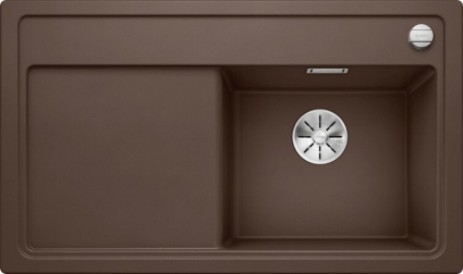 Мойка кухонная Blanco Zenar 45S 523725 кофе, правая, матовая, прямоугольная, 86x51 см