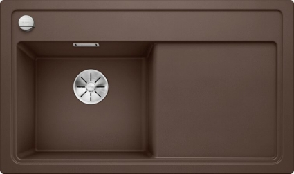 Мойка кухонная Blanco Zenar 45S 523838 кофе, левая, матовая, прямоугольная, 86x51 см