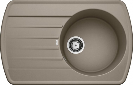 Мойка кухонная Blanco Rondoval 45S 517519 серый беж матовая, прямоугольная, 78x50 см