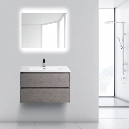 Мебель для ванной BelBagno Kraft 80 pietra grigio подвесная, с ящиками