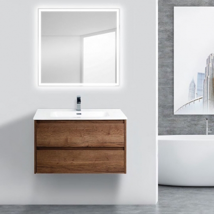 Мебель для ванной BelBagno Kraft 39 80 rovere tabacco подвесная, с ящиками