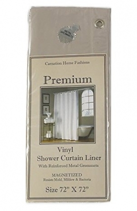 Штора для ванной Carnation Home Fashions Premium 4 Gauge Linen защитная цвет коричневый,  в современном стиле