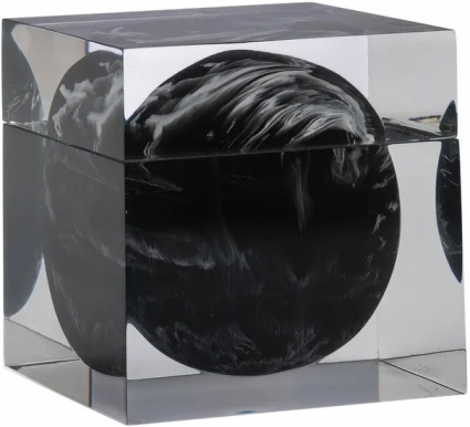 Контейнер Kassatex Ducale Black ADE-CJ-BW прозрачный / черный, настольный