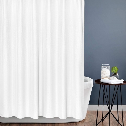 Штора для ванной Carnation Home Fashions Grace Jacquard White цвет белый,  в современном стиле