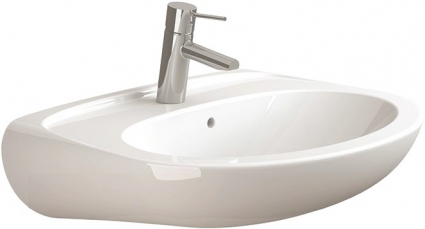 Раковина Sanitana Munique 55 полукруглая, цвет белый