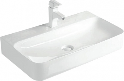 Раковина SantiLine SL-1080 прямоугольная, цвет белый, на столешницу