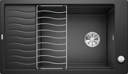Мойка кухонная Blanco Elon XL 8 антрацит матовая, прямоугольная, 86x50 см