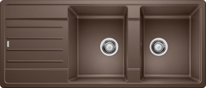 Мойка кухонная Blanco Legra 8 S кофе матовая, прямоугольная, с крылом, 116x50 см