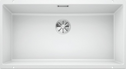 Мойка кухонная Blanco Subline 800-U белая матовая, прямоугольная, 83x46 см