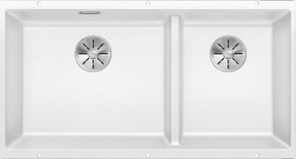 Мойка кухонная Blanco Subline 480/320-U белая матовая, прямоугольная, 85.5x46 см