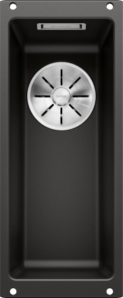 Дополнительная мойка Blanco Subline 160-U черная матовая, прямоугольная, 19x46 см