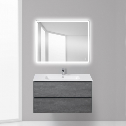 Мебель для ванной BelBagno Pietra 100 stucco cemento подвесная, с дверками