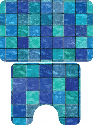 Коврик Veragio Carpet VR.CPT-7200.10 Aqua комплект синий,  в современном стиле
