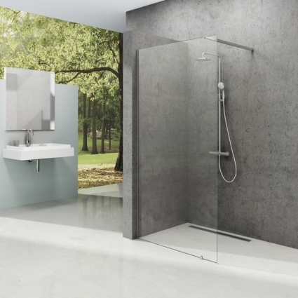 Душевая перегородка Ravak Walk-In Wall 120 + кронштейн 90 см, хром, стекло прозрачное, с покрытием анти-капля