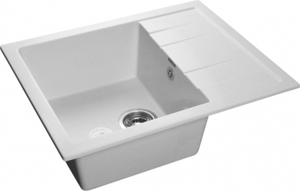 Мойка кухонная GranFest Quadro GR Q-650 L иней глянцевая, прямоугольная, 65x50 см