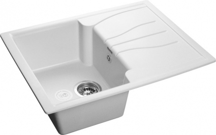 Мойка кухонная GranFest Standart GF-S680 L иней глянцевая, прямоугольная, 68x49.8 см