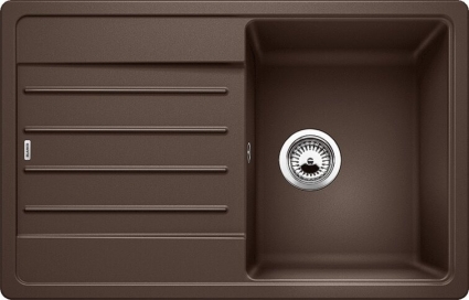 Мойка кухонная Blanco Legra 45 S кофе матовая, прямоугольная, с крылом, 78x50 см