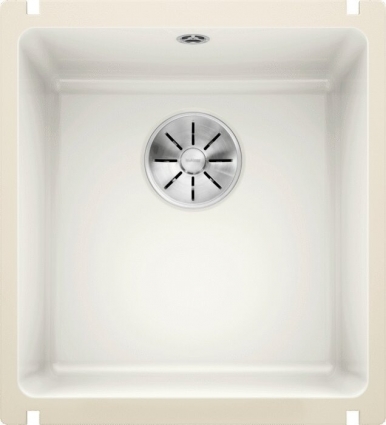 Мойка кухонная Blanco Subline 375-U белая глянцевая, прямоугольная, 41.4x45.6 см