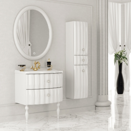 Мебель для ванной Aima Design Pearl 70 white подвесная, с ящиками