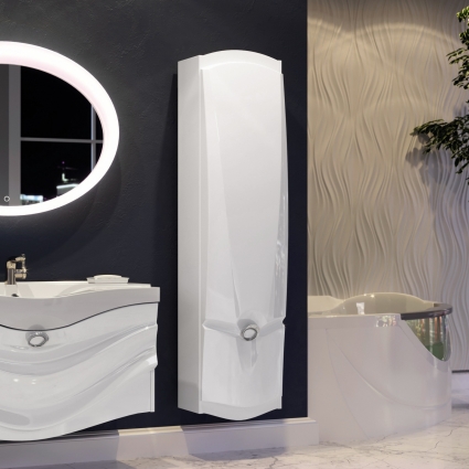 Шкаф-пенал Aima Design Sunrise / Eclipse / Cloud 40П R white подвесной, с дверками