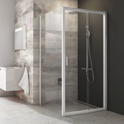 Боковая стенка Ravak BLPS-100 Transparent, профиль белый