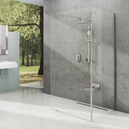Душевая перегородка Ravak Walk-In Corner GW1CG4C00Z1 120х80 см, профиль хром, стекло прозрачное, с покрытием анти-капля