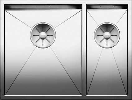 Мойка кухонная Blanco Zerox 340/180-IF L зеркальная, прямоугольная, 58.5x44 см