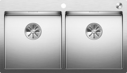 Мойка кухонная Blanco Claron 400/400-IF/А клапан-автомат зеркальная, прямоугольная, 88.5x51 см