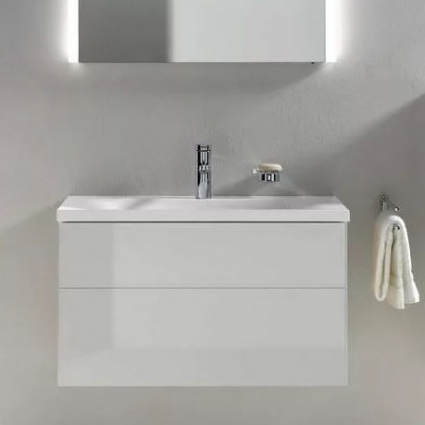 Тумба с раковиной Keuco Royal Reflex 80 белая, подвесная, с ящиками