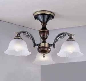 Потолочная люстра Reccagni Angelo PL 2700/3 в стиле кантри, цвет белый