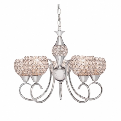 Подвесная люстра Silver Light Malika 126.54.5 в стиле арт-деко, цвет хром