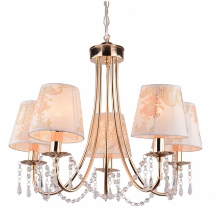 Подвесная люстра Arte Lamp Armonico A5008LM-5GO в классическом стиле, цвет белый