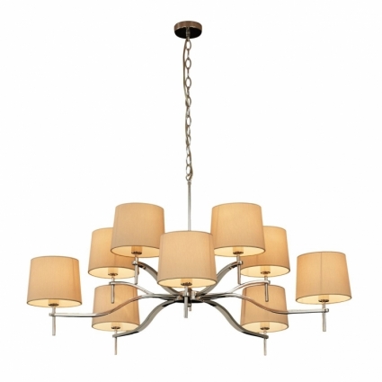 Подвесная люстра Divinare 1341/02 LM-10 в современном стиле, цвет бежевый, мощность 400 Вт