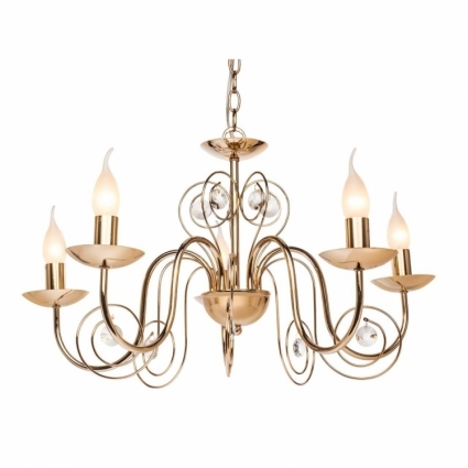 Подвесная люстра Silver Light Fancy 121.58.5 в стиле арт-деко, цвет золотой