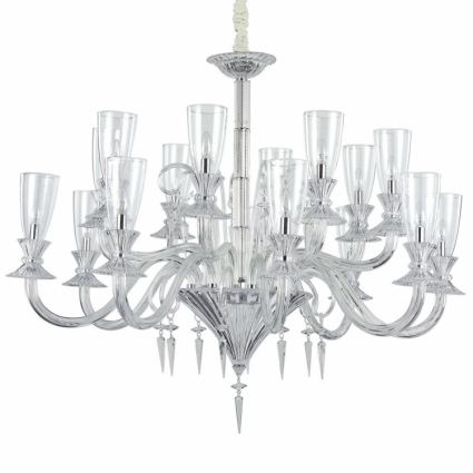Подвесная люстра Ideal Lux Beethoven SP16 в стиле арт-деко, цвет хром