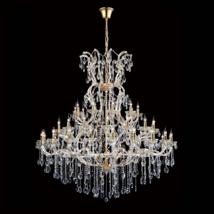 Каскадная люстра Crystal Lux Hollywood SP53 Gold в классическом стиле, цвет прозрачный