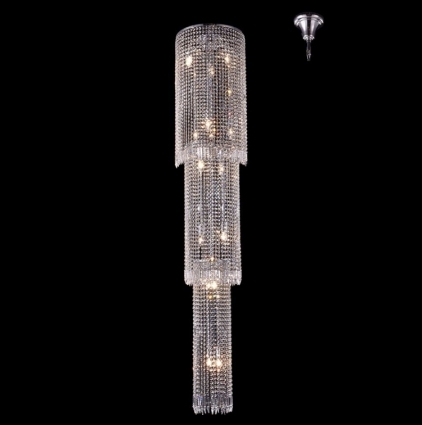 Каскадная люстра Crystal Lux Arcada SP14 Chrome в стиле арт-деко, цвет хром