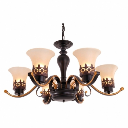 Подвесная люстра Toplight Florence TL7490D-06BL в стиле кантри, цвет белый