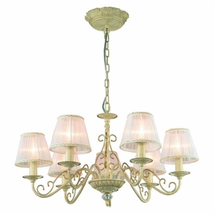 Подвесная люстра Toplight Susanna TL7290D-07RY в классическом стиле, цвет белый