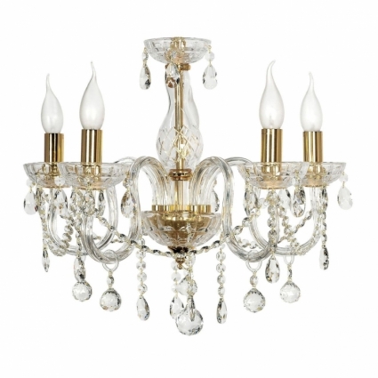 Подвесная люстра Arti Lampadari Lubrenze E 1.1.5.600 G в классическом стиле, цвет золотой