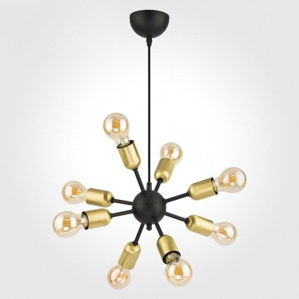 Подвесная люстра TK Lighting 1468 Estrella Black в стиле лофт, цвет черный