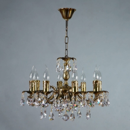 Подвесная люстра Ambiente Benisa 2226/8 PB Tear Drop в классическом стиле, цвет бронза