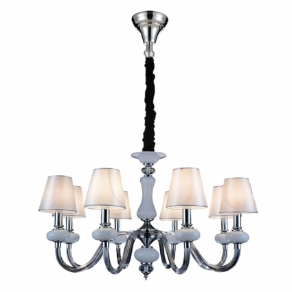 Подвесная люстра ST Luce Lume SL654.503.08 в стиле арт-деко, цвет белый