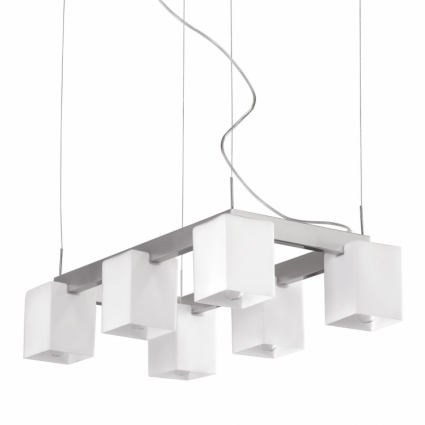 Подвесная люстра Lightstar Qubica 805060 в стиле Хай-тек, цвет белый