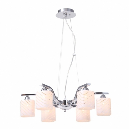Подвесная люстра Silver Light Tulip 202.54.6 в современном стиле, цвет белый