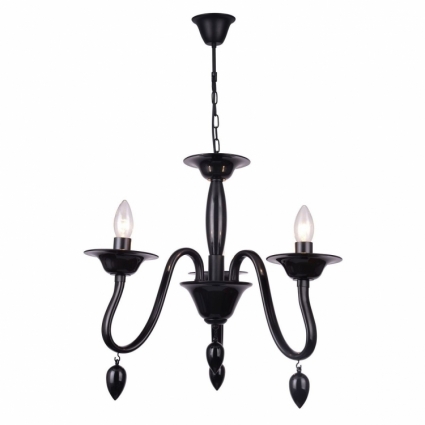 Подвесная люстра Toplight Martina TL7310D-03BL в стиле модерн, цвет черный